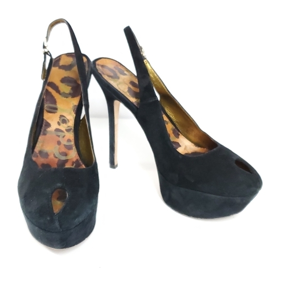 Sam Edelman suede stiletto heels 6.5 - Picture 1 of 8
